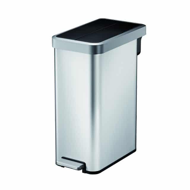 Ecofly Step Bin 45L Matt s/s with plastic lid